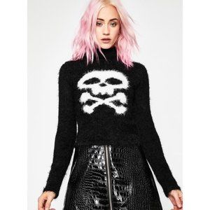 Current Mood SKULL TURTLENECK SWEATER